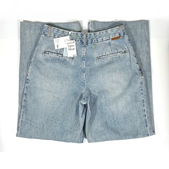 Zimmermann Pleated Wide Leg Jeans Sea Foam Blue AU 2 4 US 8 12 NWT Denim - Picture 6 of 17